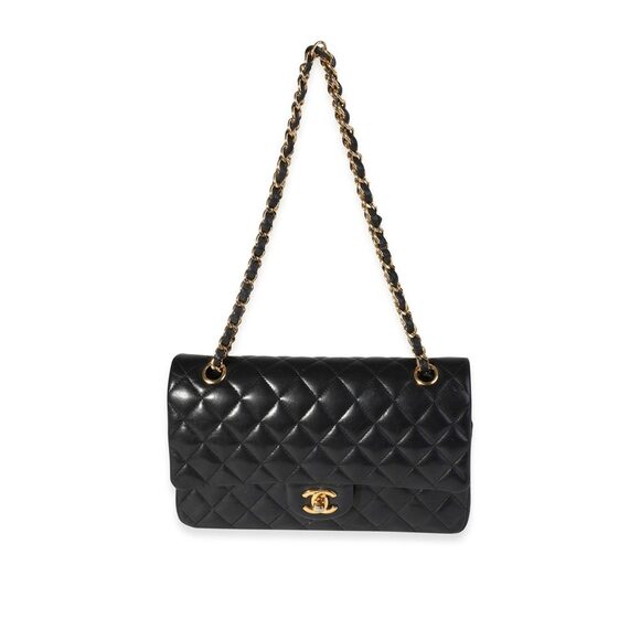 Chanel Black Quilted Lambskin Medium Classic Double Flap Bag - Picture 4 of 8